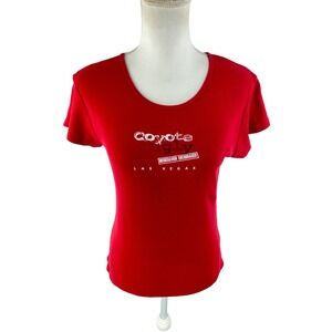 Coyote Ugly Vtg Y2K Red Las Vegas‎ Fitting Short Sleeve T-Shirt XL 90s Stretch